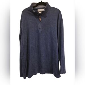 MIZZEN+MAIN Blue Heathered Quarter Zip Pullover Performance - Size XXL